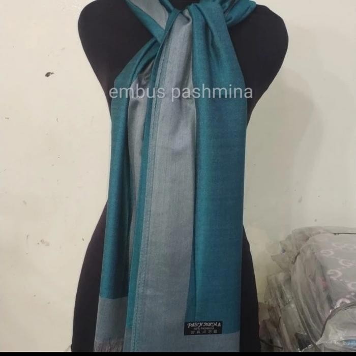SYAL PASHMINA MOTIF POLOS GIR / PASHMINA CASHMERE POLOS /SELENDANG