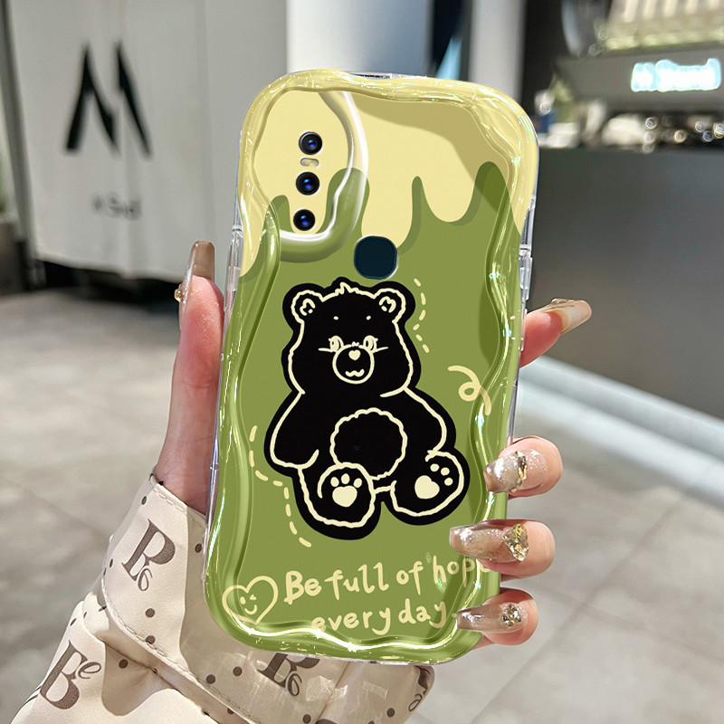 Casing Hp Untuk VIVO V15 VIVO V15 Pro VIVO V20 Pro VIVO S7 Case Casing pola Beruang Hitam Kesing HP 