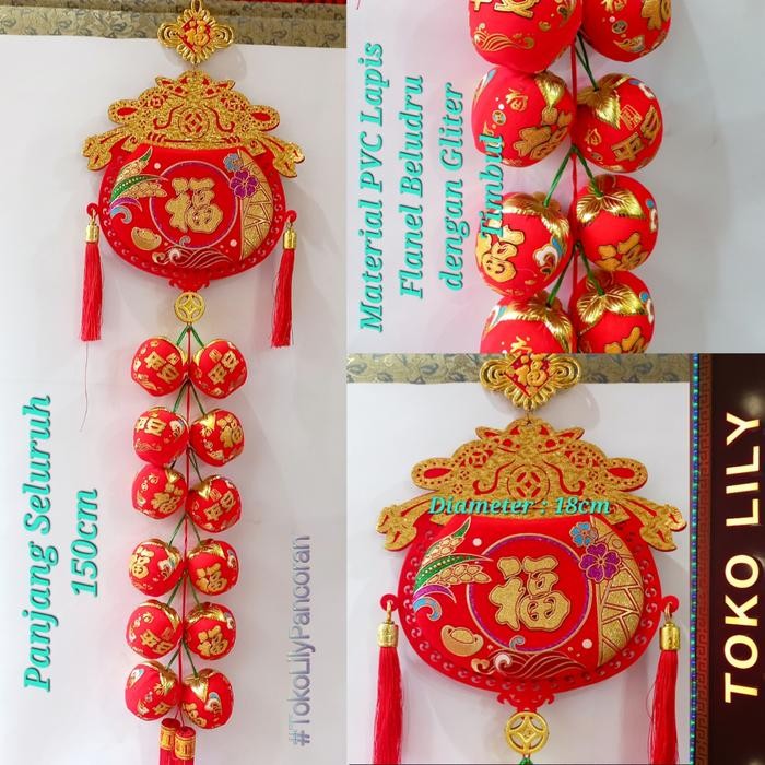 Gantungan Imlek Apel / Ornamen Gantung Imlek / Dekorasi Chinese Apel