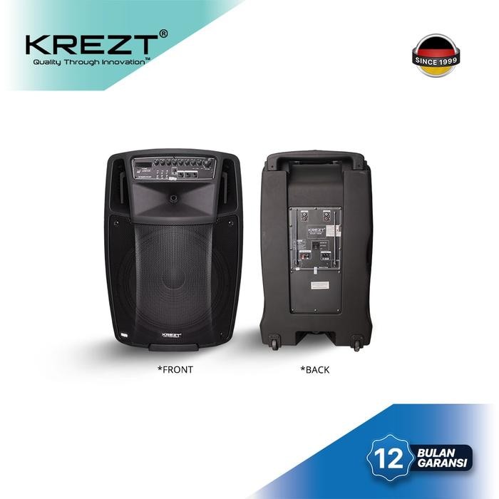 Tersedia Krezt Portable Wireless Was-115B Portable Speaker Bluetooth 15 Inch Krezt Was-115B Speaker