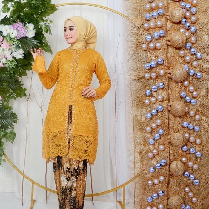 oneset kebaya kondangan(busui friendly)kebaya tunik kurung brokat