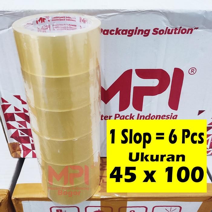 

ID 6 PCS - LAKBAN BENING UKURAN 45 MM X 100 YARD / LAKBAN PACKING - MASTER PACK INDONESIA