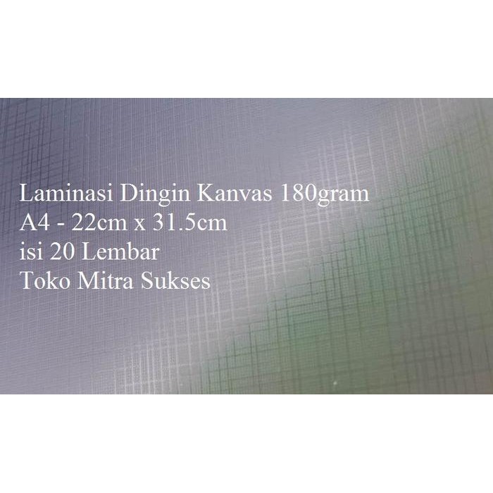

KOIC Laminasi Dingin Kanvas