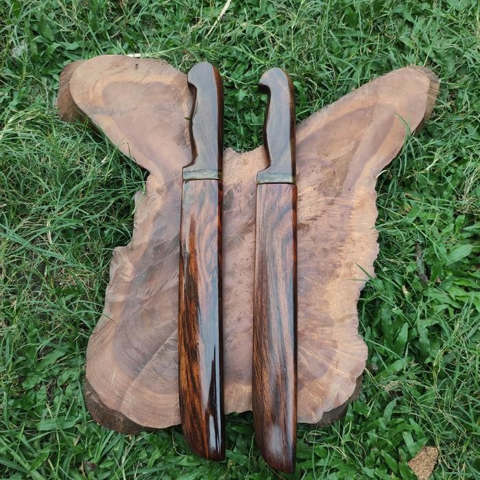 golok sembelih baja D2 25 cm full kayu sonokeling