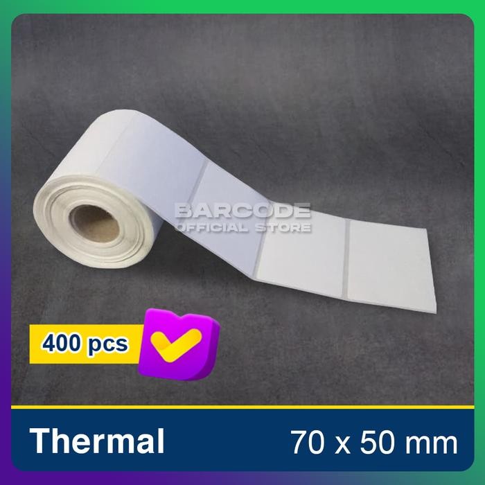 

KOIC Stiker Label Direct Thermal 70 Mm X 50 Mm 400Pcs Core 1" Xprinter Xp
