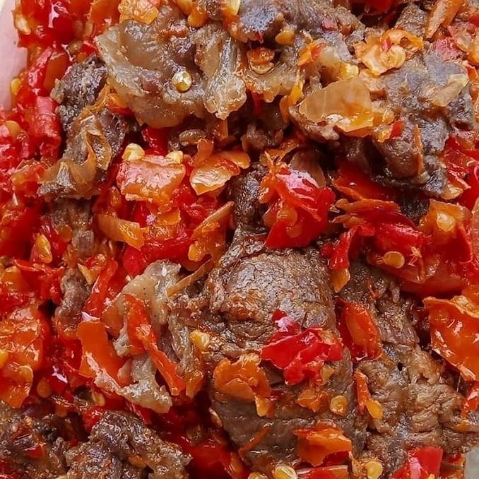 

dendeng lambok balado daging sapi kering pedas khas padang stok terbatas