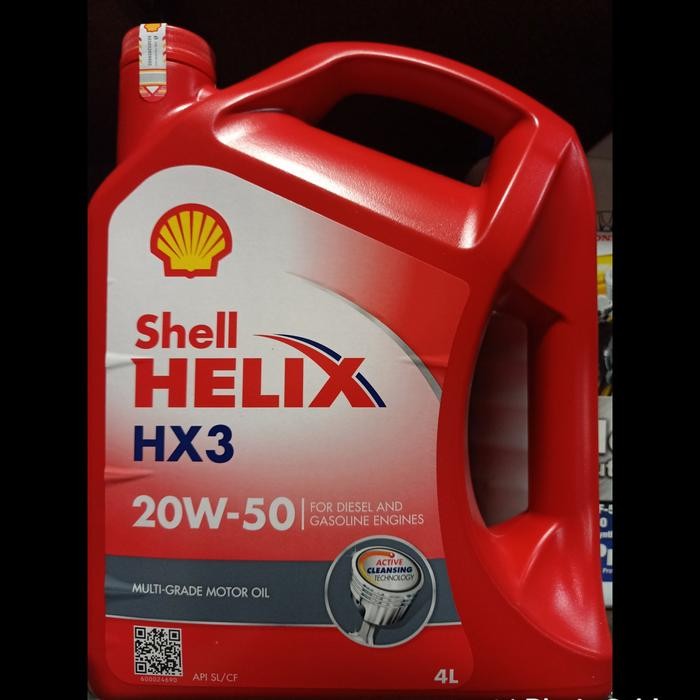 oli shell helix hx3 20w 50 4 liter/ oli mobil/oli Shell Helix