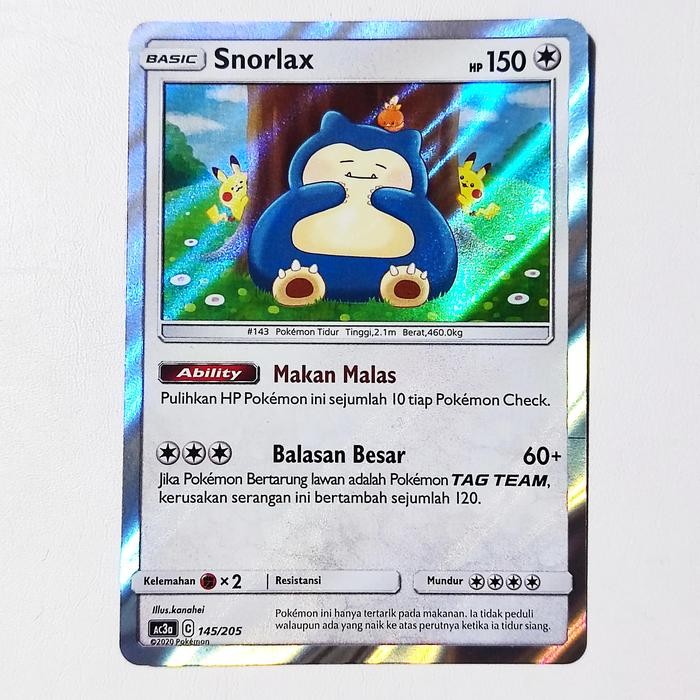 8KHY Snorlax 145/205 Ac3A Holo Foil - Kartu Pokemon Indonesia