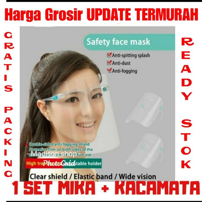 ASLI Faceshield Kacamata Nagita Grosir Face Shield Artis Murah Anak Box READY STOCK