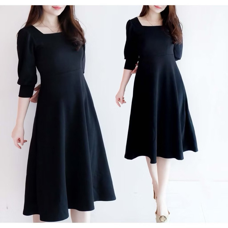 Bj Ke Greja Premp Atasan Wanita Dress Casual Polos Pakean Dreaa Premium Dress Kegreja Pakean Natalan