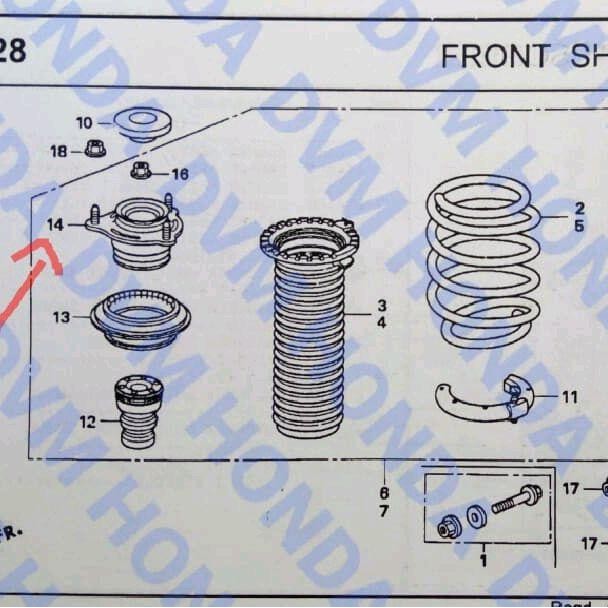 Support Shockbreaker Depan Original Civic Fd Fb Aksesoris