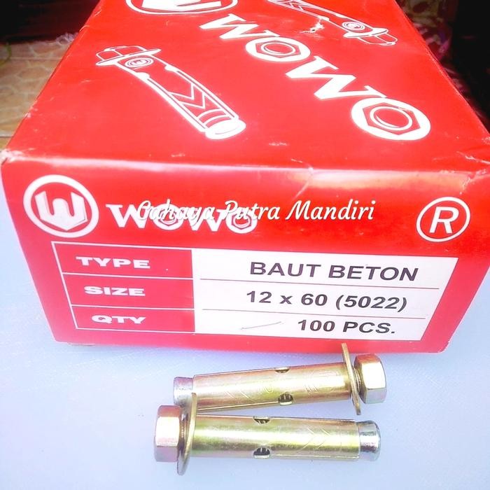 TERBARU DINABOLT 12X60/ DINABOLT WOWO 12X60/ BAUT MUR TEMBOK 12X60 TERMURAH