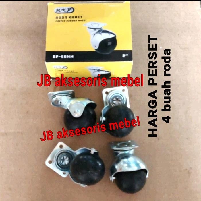 PJ RODA CASTER BULAT 2" / RODA CASTER BOLA 50 mm HARGA PERSET 4pcs