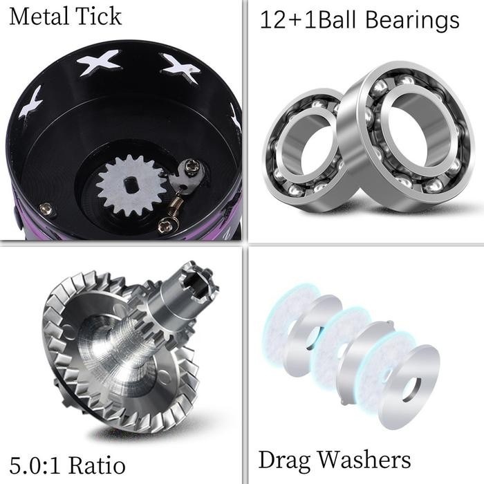 Coralov Reel Pancing Metal HP1000 - 7000 /Fishing Reel 30kg Max Drag Reel Pancing Tarikan Full Besi