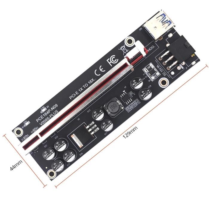 Pci-E Riser Card Mining V009S Plus 8 Capasitor Pcie X1 Pcie X16