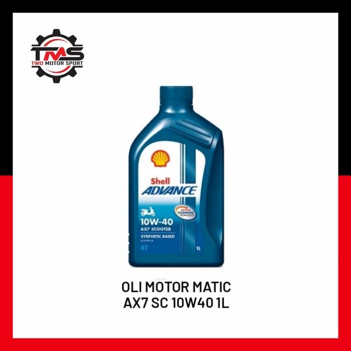 100% ORI OLI SHELL MATIC 1 LITER AX7 SC 10W40 OLI MOTOR NMAX AEROX