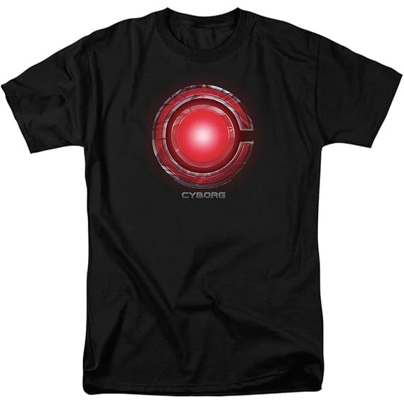 Kaos Logo Cyborg Film Justice League Katun CrewNeck Unisex Pria Wanita