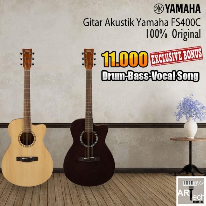 Gitar Akustik Yamaha Fs 400C Original /Fs400C/Fs 400 C Acoustic Guitar