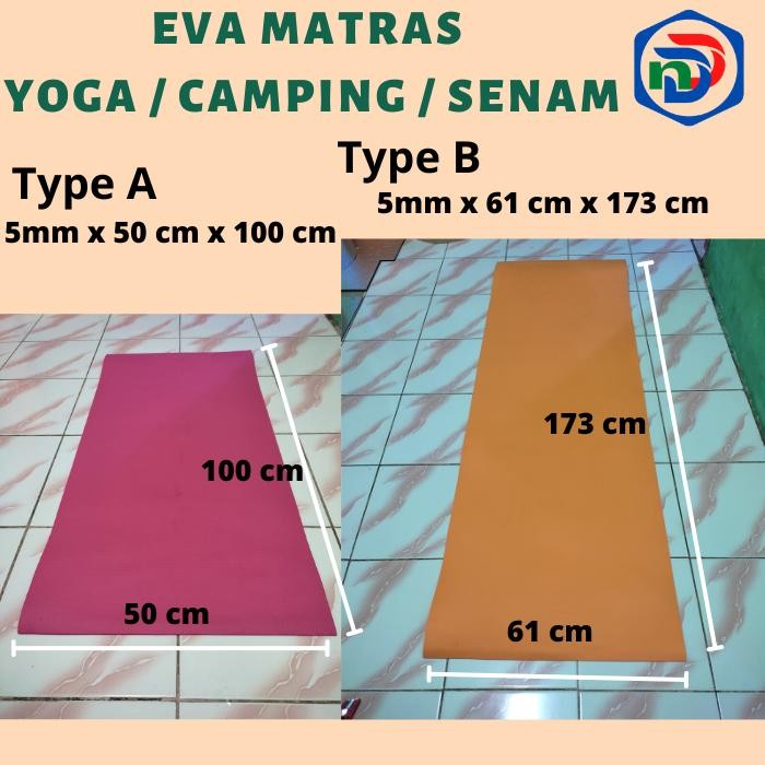 Matras Yoga,camping,olah raga,eva matras tebal 5 mm