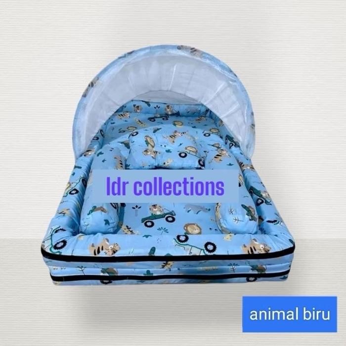 kasur kelambu bayi set bantal guling paket kasur kelambu motif karakter