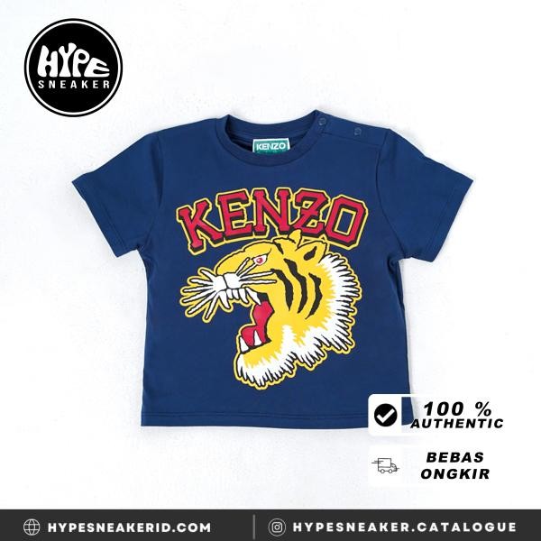 (Allthebest) Kaos KENZO TIGER YELLOW NAVY KIDS Tshirt 100% ORIGINAL