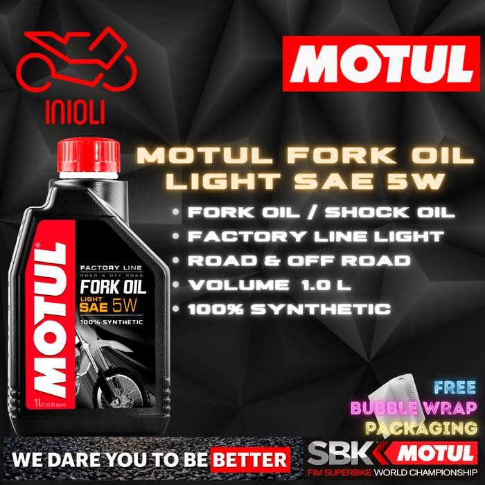 MOTUL FORK OIL LIGHT SAE 5W 1L OLI SHOCK MOTOR OHLINS SHOWA KAYABA WP FORK PREMIUM MOTUL ORIGINAL