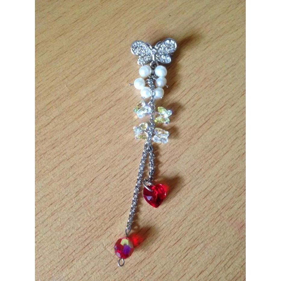 Bros Dagu Juntai Swarovski mix Mutiara Air TAwar Asli