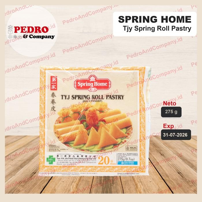 

LEZAT- Spring Home Tyj Spring Roll Pastry Kulit Pangsit 275 Gram (20 Sheets)