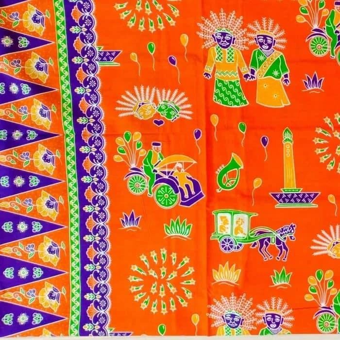 Kain Batik Bekasi Katun Halus Motif Ondel-ondel Betawi