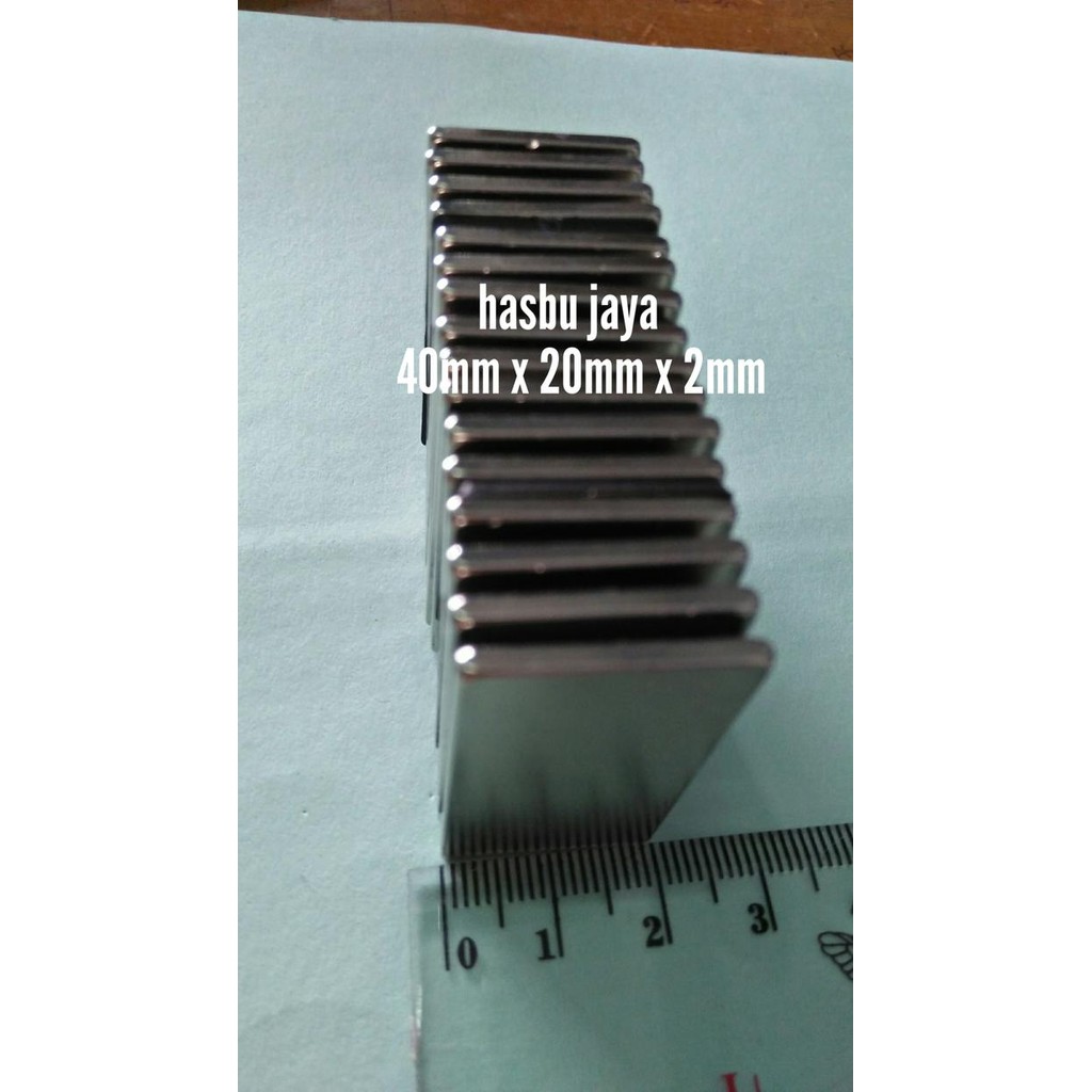 

magnet kotak 40mm x 20mm x 2mm neodymium