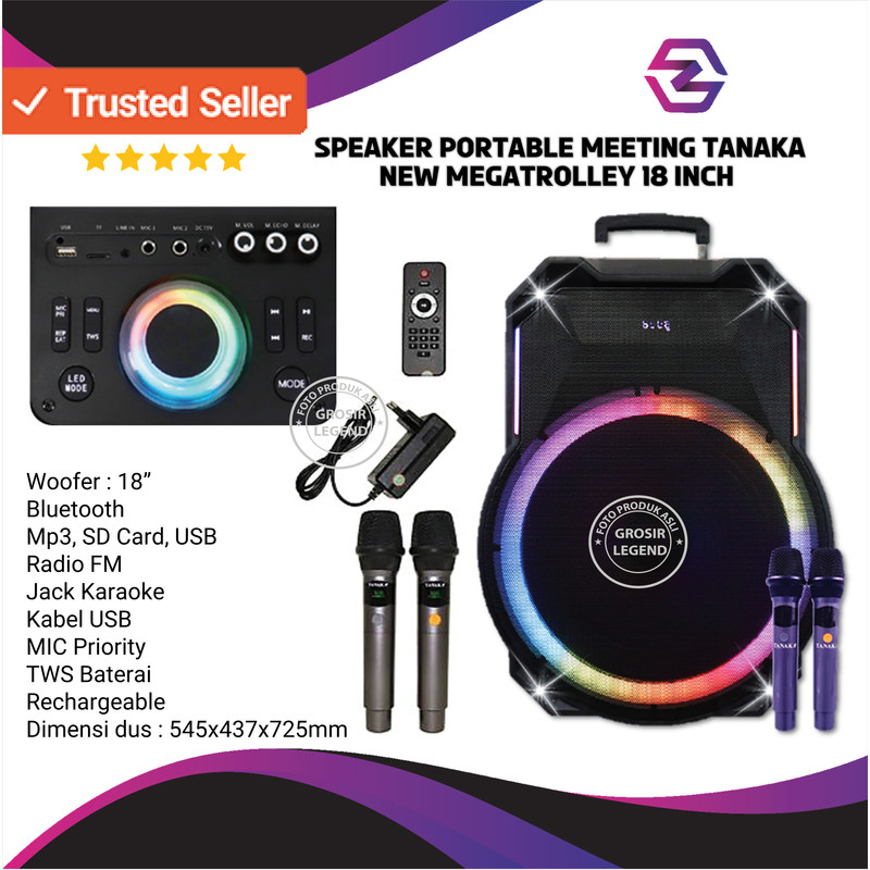 Speaker Portable Meeting Tanaka New Megatrolley 18 Inch