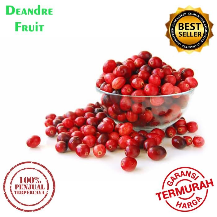 

NATURE- Buah Beku Iqf Cranberry Frozen Utuh 1/2Kg Termurah Dijamin Murah