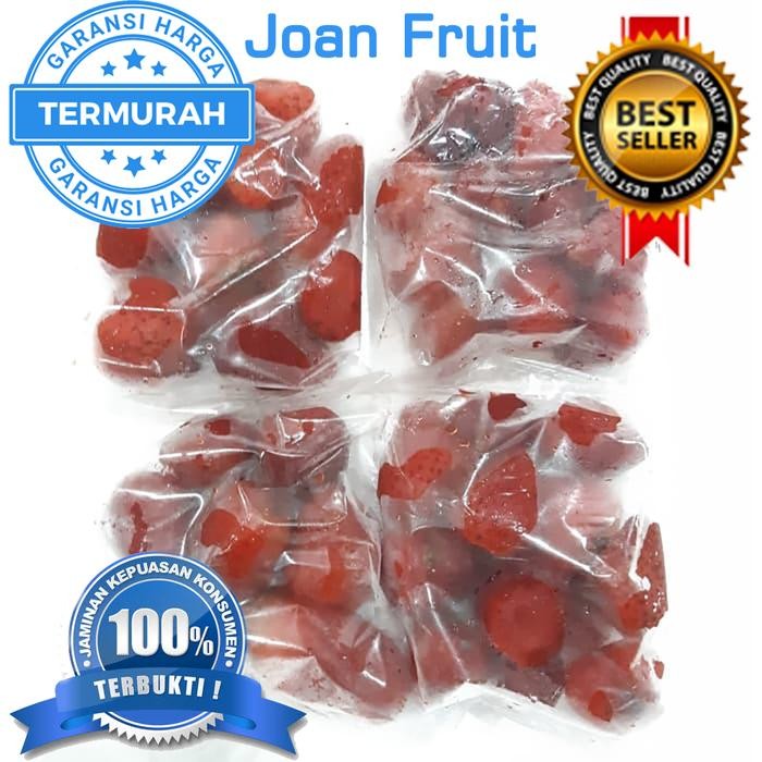 

NATURE- Buah Beku Stroberi Strawberry Frozen 1/2Kg Packingan 100Gr Termurah