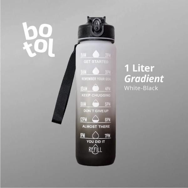 PROMO BOTOL MINUM MOTIVASI RAINBOW VIRAL 1LITER BPA FREE