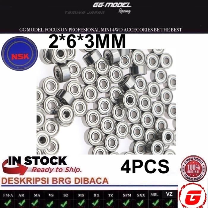 RHSKITA- Rep Tamiya Ball Bearing 620 / Bearing Nsk 2X6