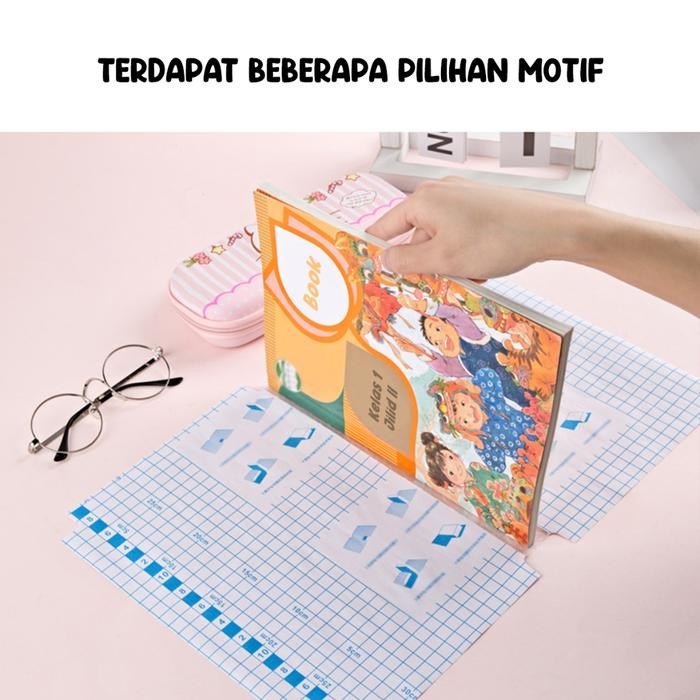 

Sampul Buku Stiker Pvc Film Pelindung Buku Tekstil 10 Lembar Buram Tahan Air Dengan Perekat Untuk