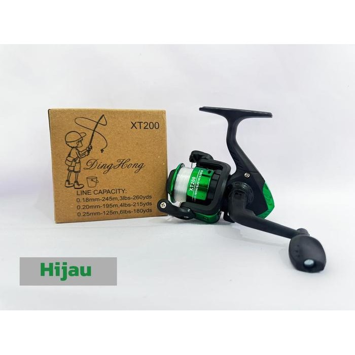 Reel Pancing Pemula Tipe SPINNING 200 Fishing Reel Free Senar Pancing Pada Spool Bahan Plastik Reel