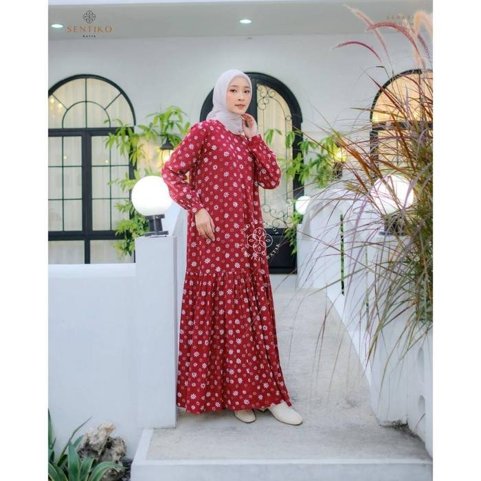 Dress Batik cap rayon Premium Irnanda Original Sentiko Batik