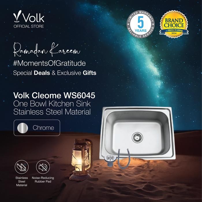 VOLK CLEOME BAK CUCI PIRING - SATU LUBANG (WS6045)