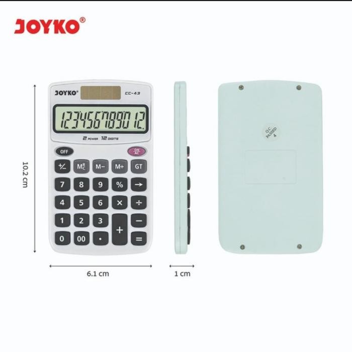 

kalkulator joyko cc-43 12 digit/calculator joyko ori cc43 big display calculator kode 392