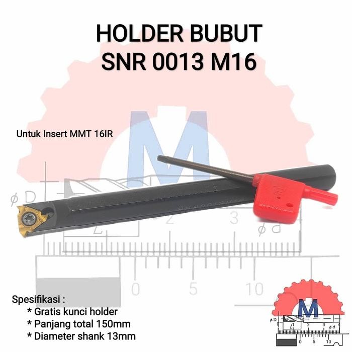 Berkualitas Threading Tool Holder Snr 0013 16 Stang Pahat Ulir Drat Snr0013 M16 Terlariss 