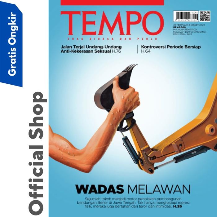 

Majalah Tempo Cetak Edisi 5102 Tgl 28 Feb - 6 Meret 2022 WADAS MELAWAN