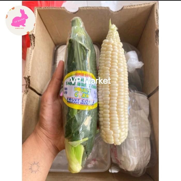 

LUXEHEALTH- Jagung Salju Snow White Super Manis Jagung Putih Makan Mentah Jagung Double Corn Pcs