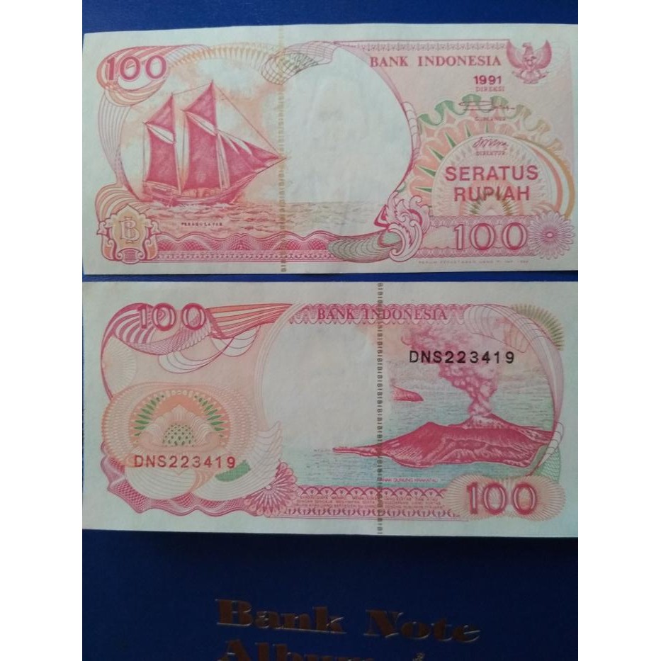 Uang Kuno 100 Rupiah Perahu Layar 1991 Koleksi Asli