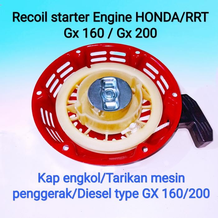 PJ Tarikan stater gx 160-200 mesin diesel alkon recoil starter GX160