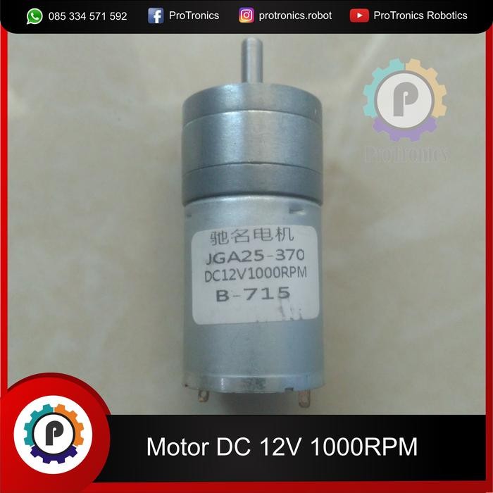 PJ Motor DC Gearbox 12v 1000RPM JGA25