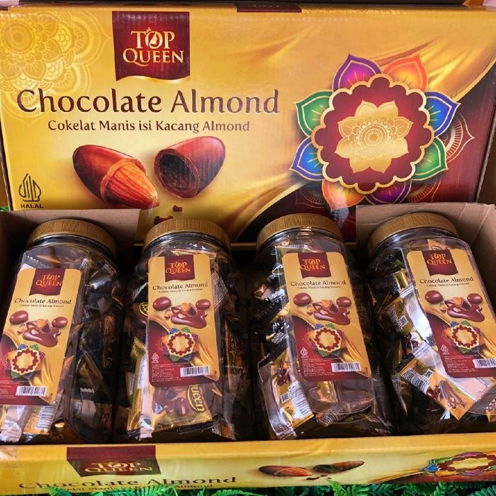 

Coklat Almond Top Queen D'King Banna Foody