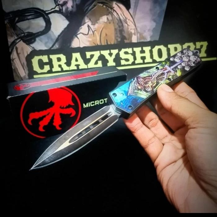 Pisau Survival Automatic Microtech Hunter / Pisau Survival Multifungsi / Survival Kit