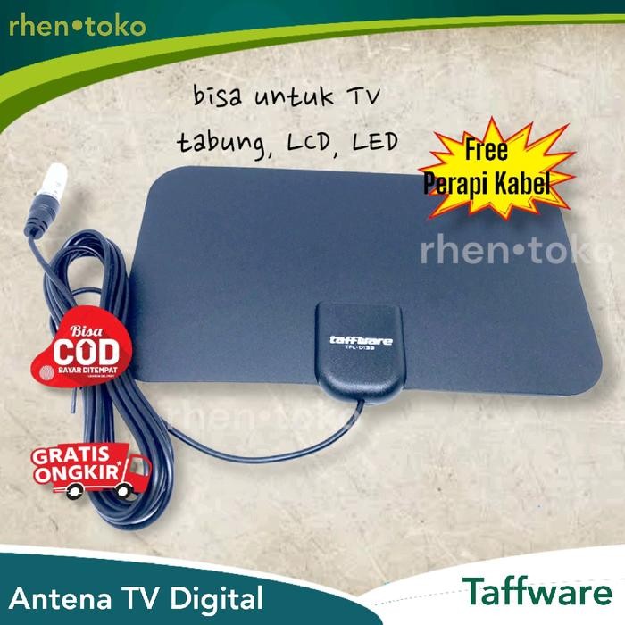 Siap Kirim Antena Tv Digital Indoor Taffware Super Jernih Untuk Tv Tabung, Lcd, Led, Plasma & Smart
