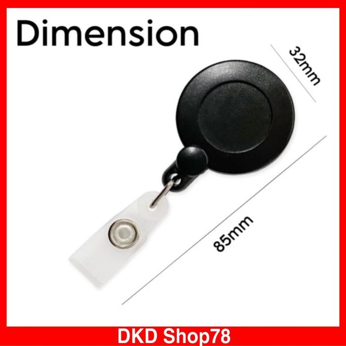 

Ready Retractable Name Tag Clip Id Card Holder Gantungan Kartu Nama
